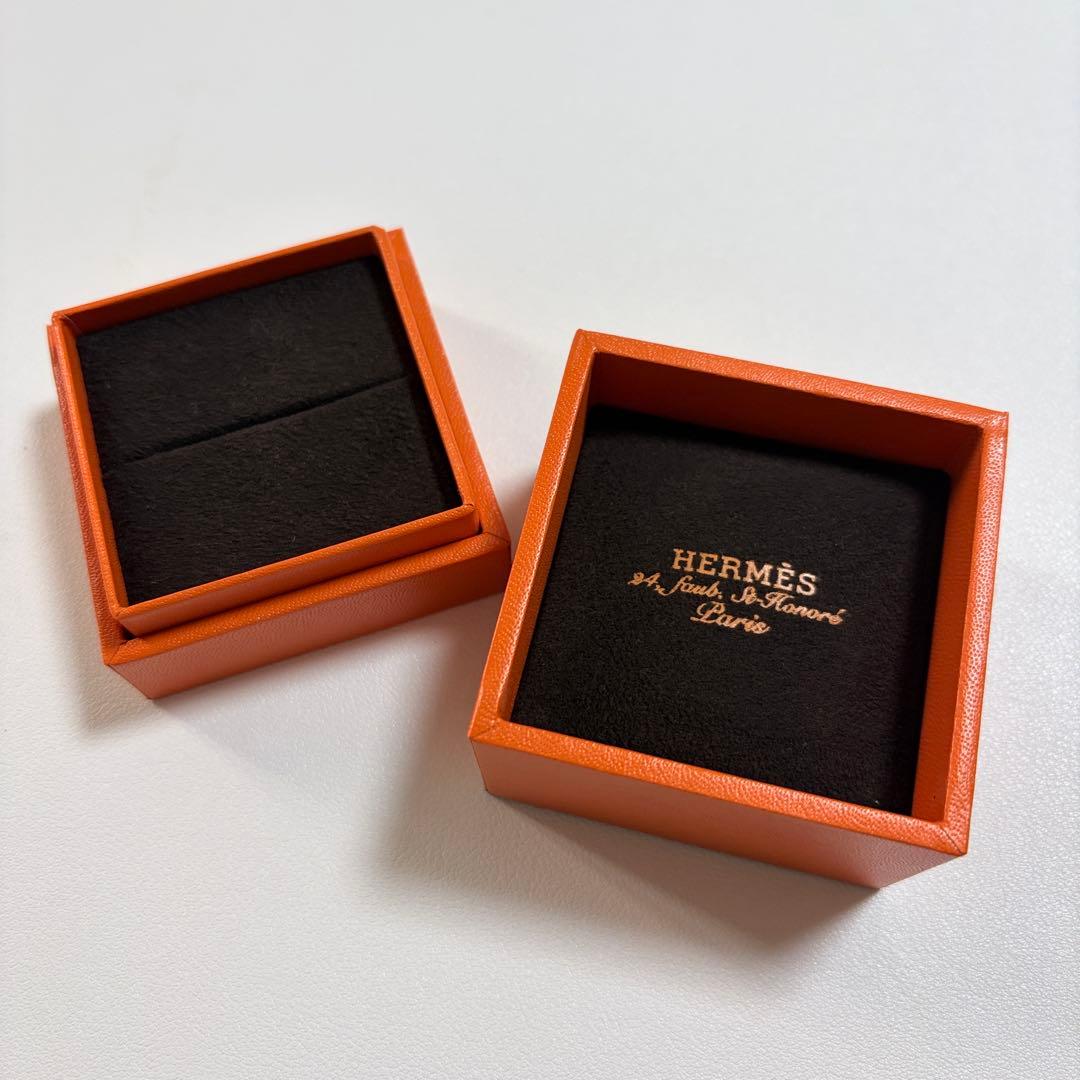 美品　エルメス　リングケース　2点セット　最新仕様　現行品　指輪入れ　リボン付き