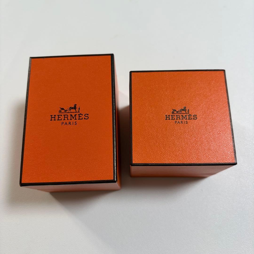 美品　エルメス　リングケース　2点セット　最新仕様　現行品　指輪入れ　リボン付き