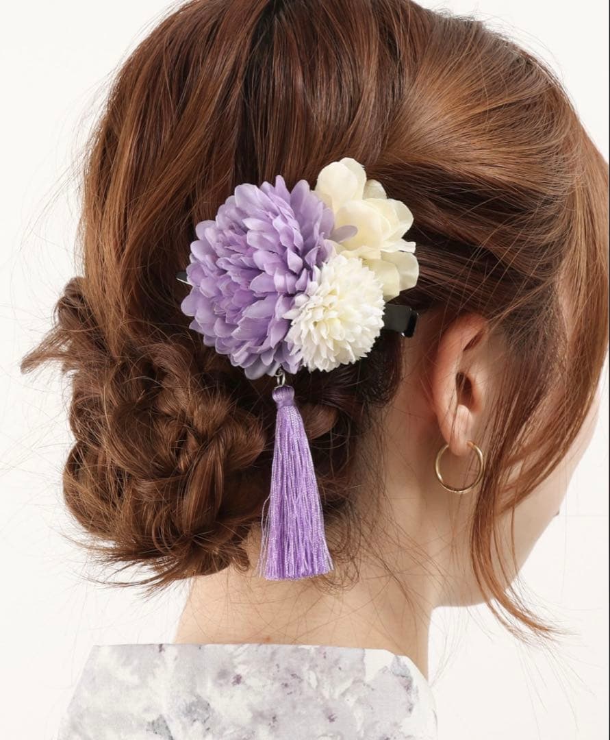 グレイル浴衣セットgi1519 、帯飾り、髪飾り2種　付き