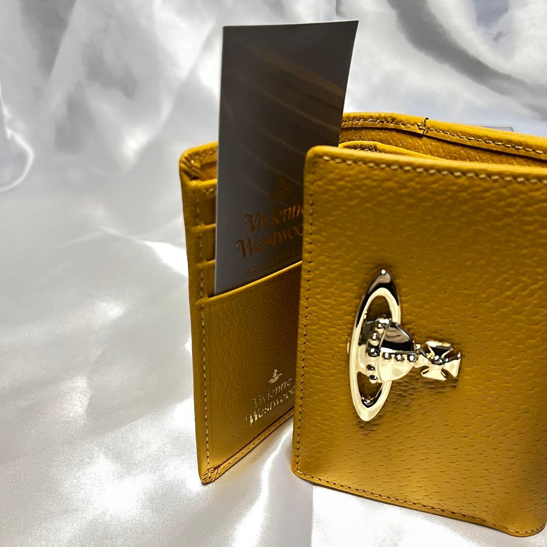 新品 Vivienne Westwood イエロー 三つ折り財布