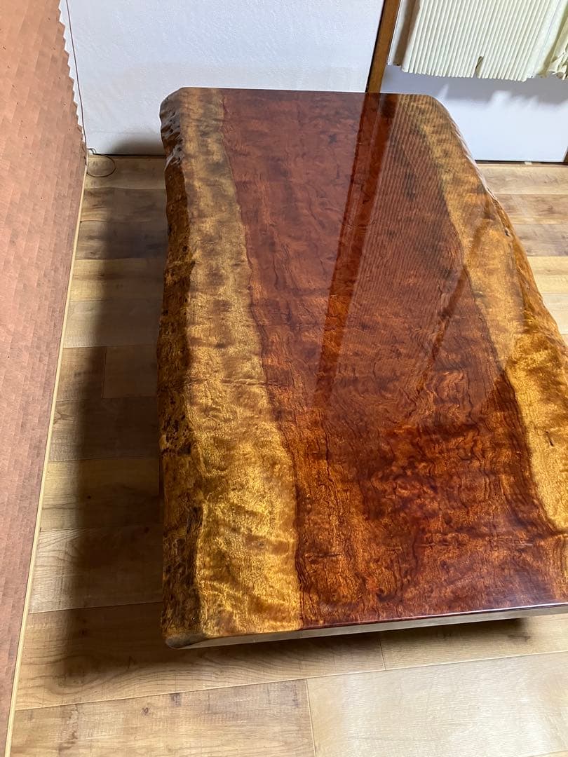 ブビンガ　1枚板　座卓　希少！