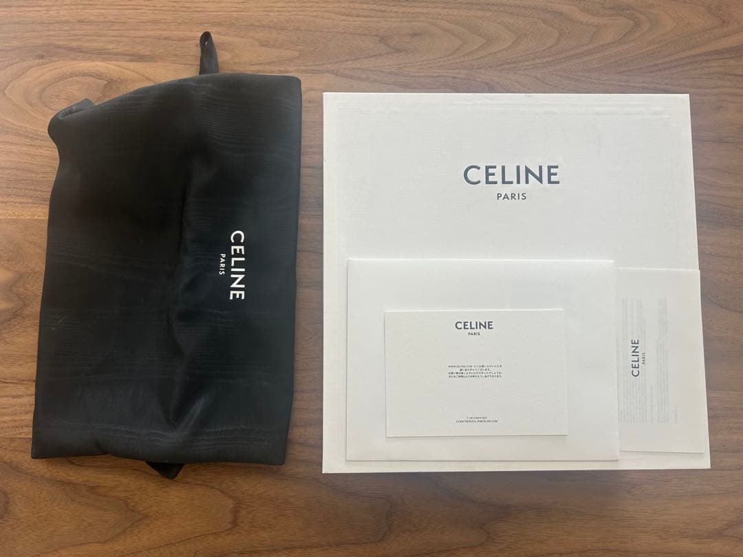 CELINE スモール バケット トリオンフ　キャンバス＆カーフスキン　タン