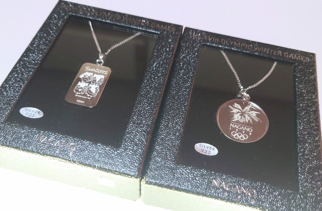 長野オリンピック　1998 グッズ　シルバー925ネックレス 2個セット