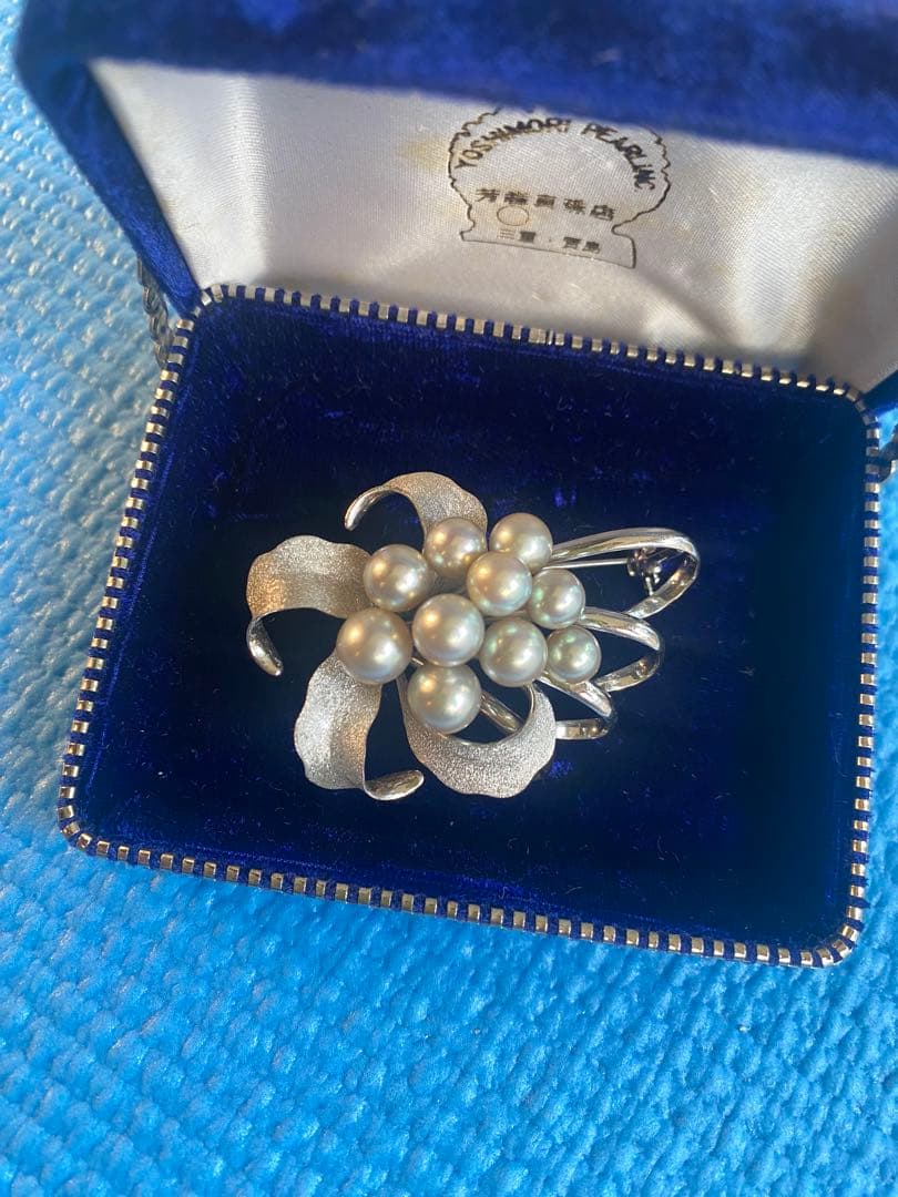 パール　シルバー950 ブローチ