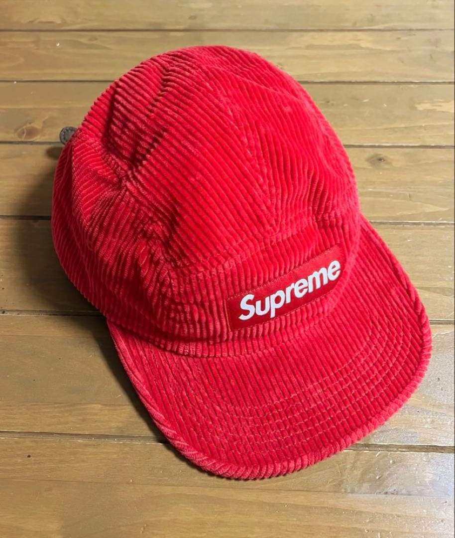 Supreme Corduroy Camp cap 赤 キャップ　レッド