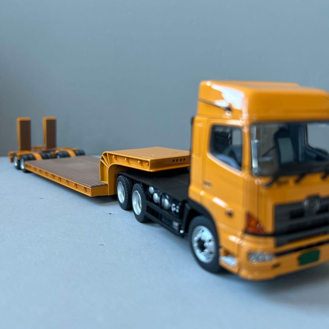 1/50 日野プロフィアハイルーフSS 6×4 &16輪中低床トレーラ日通カラー