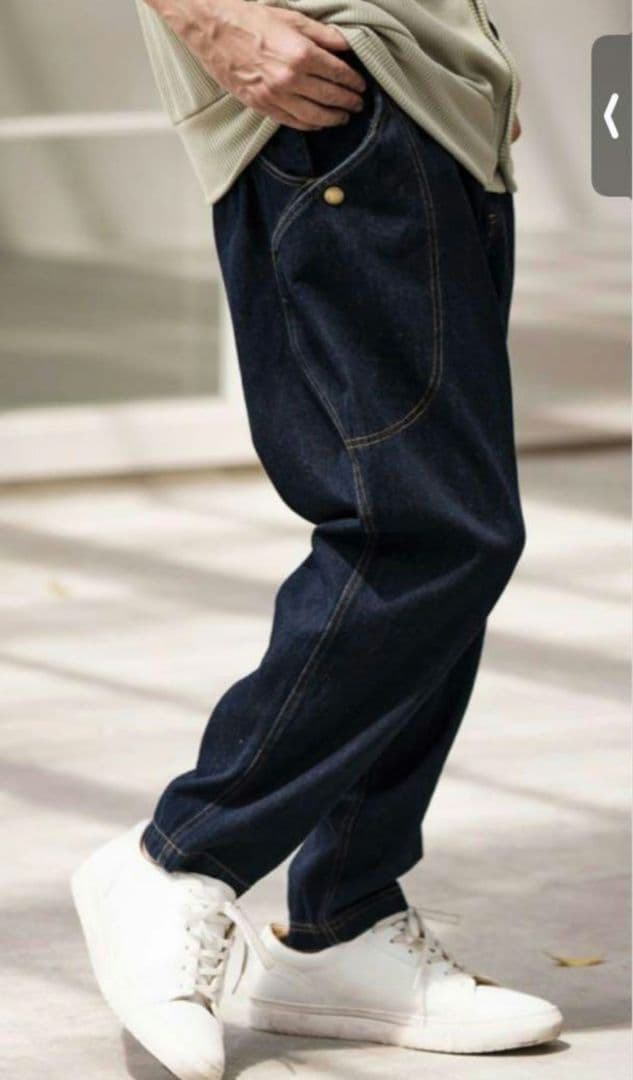 新品タグ付　CAMBIO カンビオ　変形ブッシュバルーンデニムパンツ Ｌ