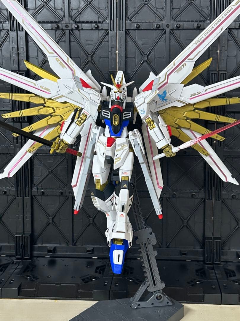 マイティーストライクフリーダムガンダム　塗装完成品　部分塗装　HG