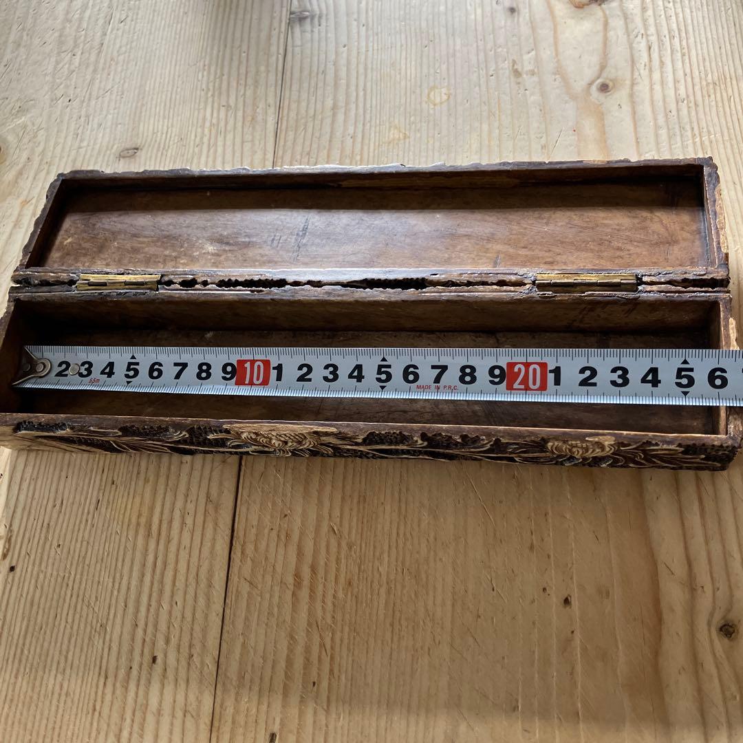 アンティーク手彫り　石の箱　宝石箱