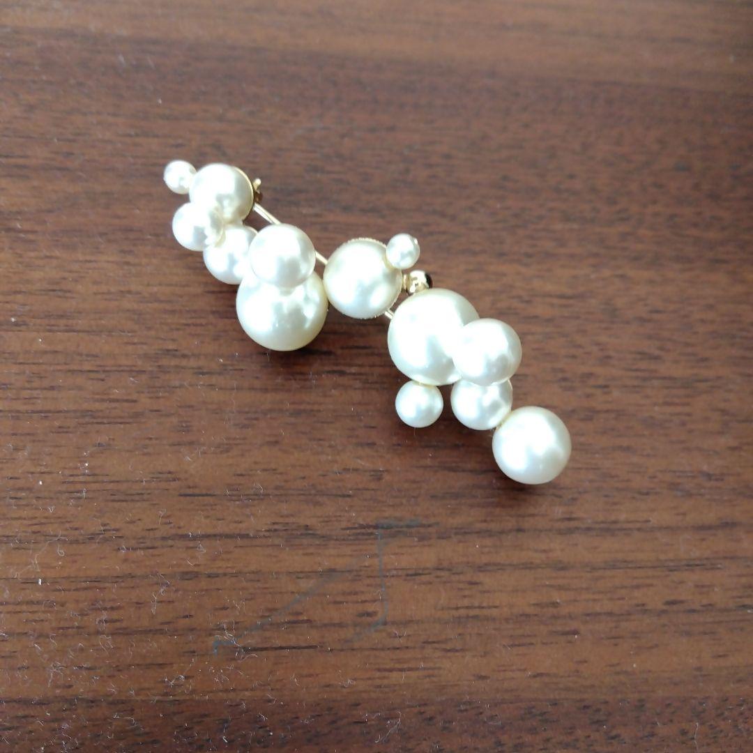 ヴェルメイユパーイエナ　ジュンコパリ　ホワイトパール ブローチ