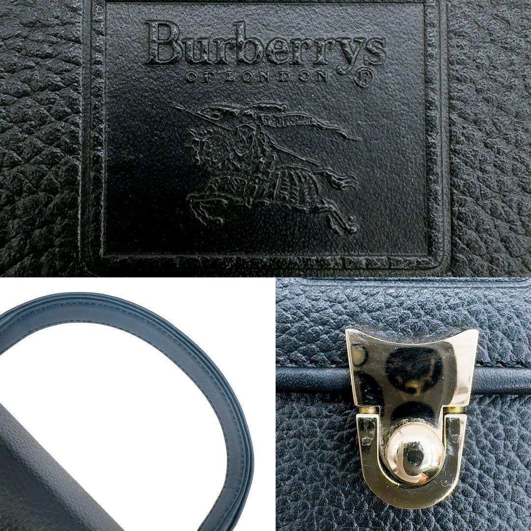 良品✨バーバリー ハンドバッグ レザー 革 ブラック ノバチェック フォーマル