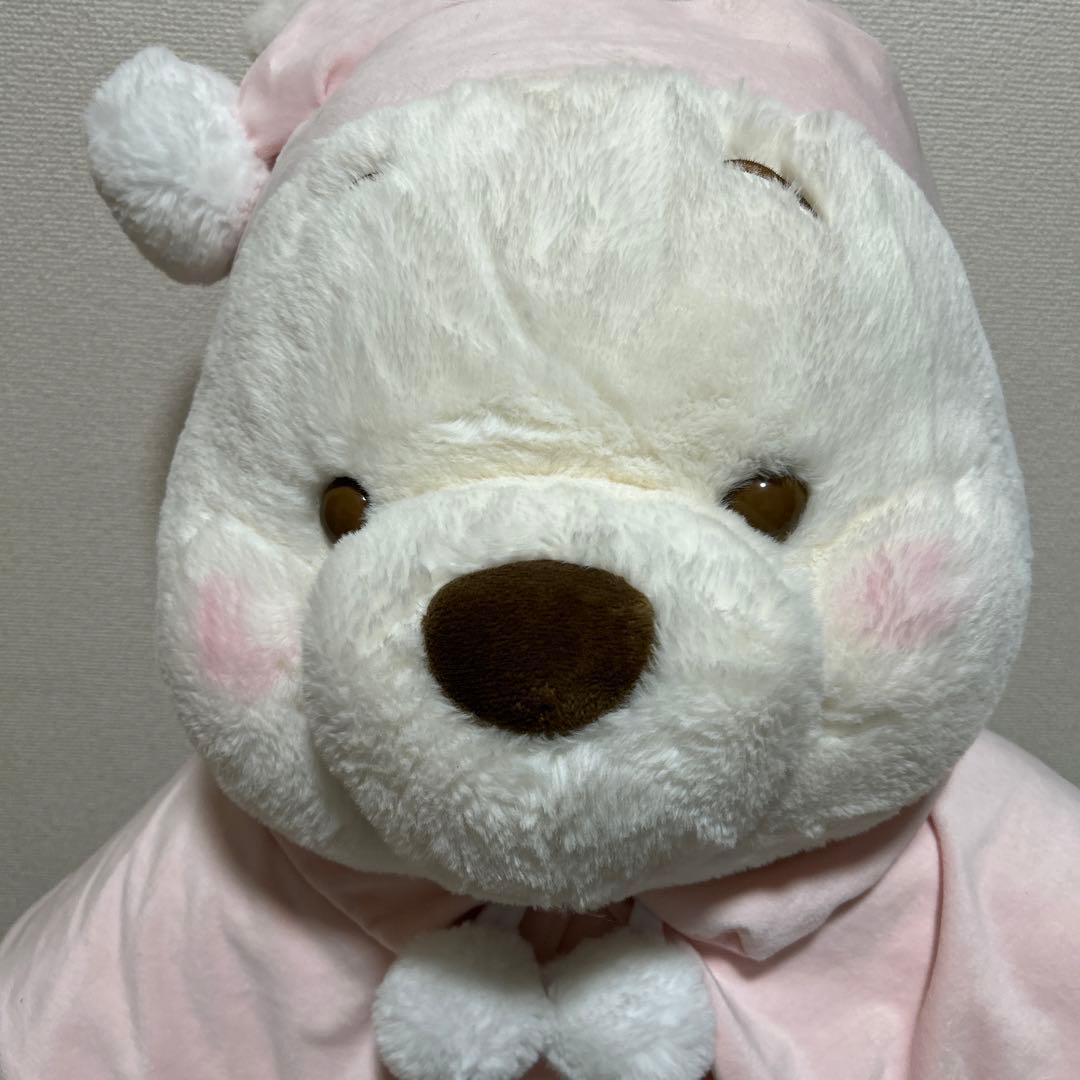 特大 スーパービッグ プーさん フルーツラテカラー ぬいぐるみ ホワイトプー