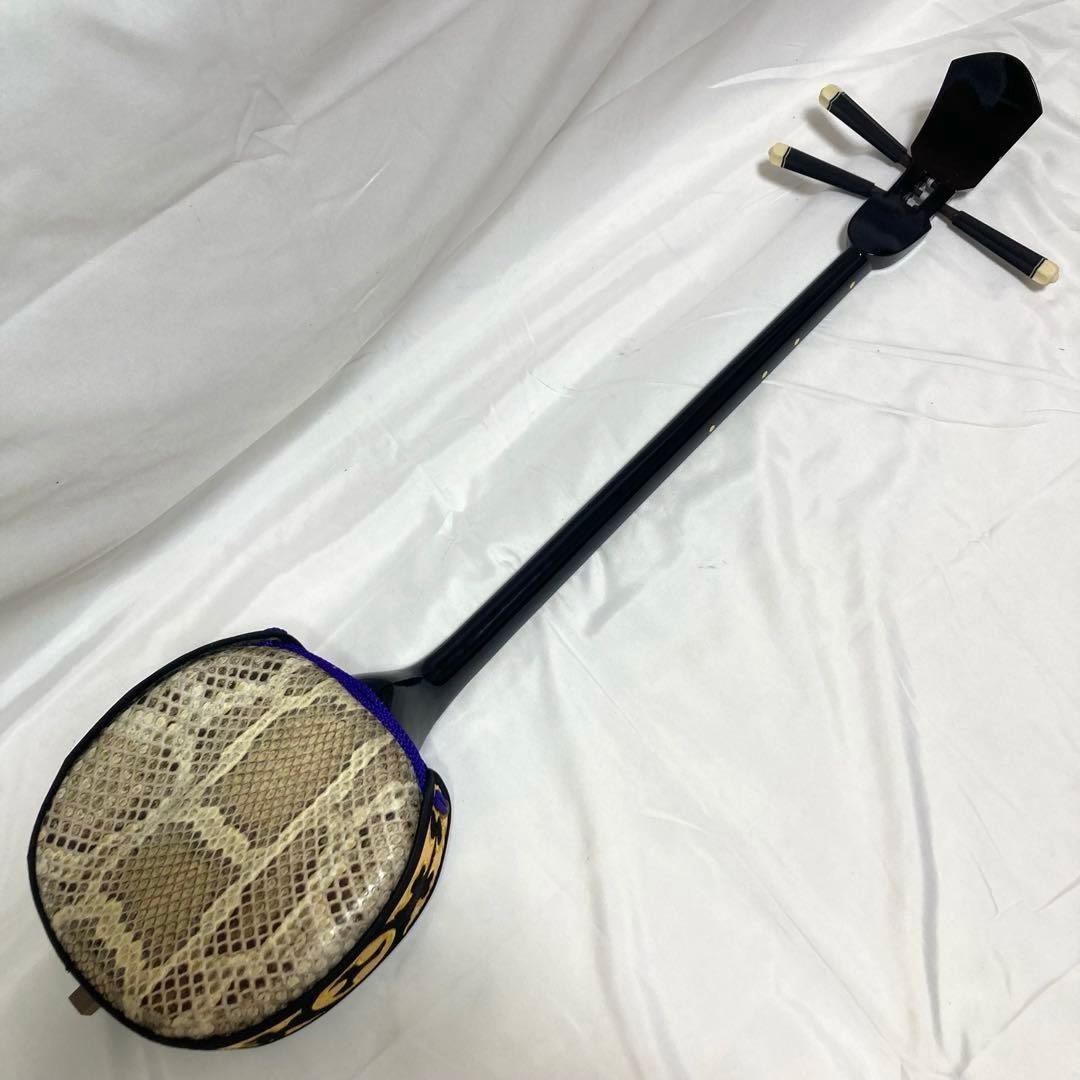 【お買得】 三線 沖縄 蛇革 蛇皮 本革 ケース 付属品 和楽器 初心者 中級者