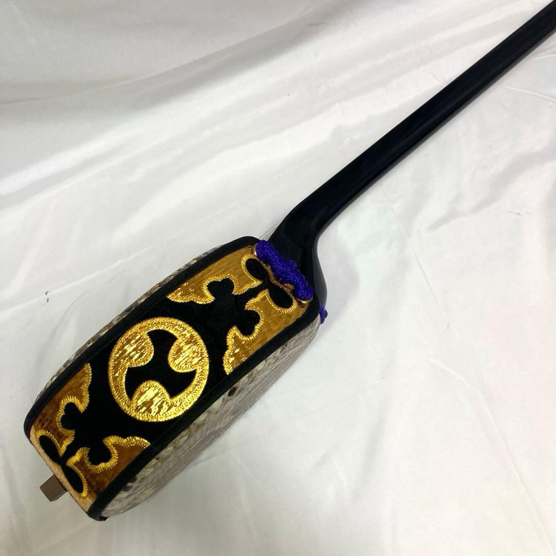 【お買得】 三線 沖縄 蛇革 蛇皮 本革 ケース 付属品 和楽器 初心者 中級者