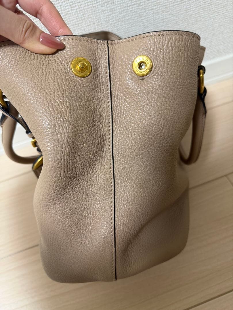 PRADA プラダ ハンドバッグ 2WAYベージュ 正規品 型崩れあり 美品