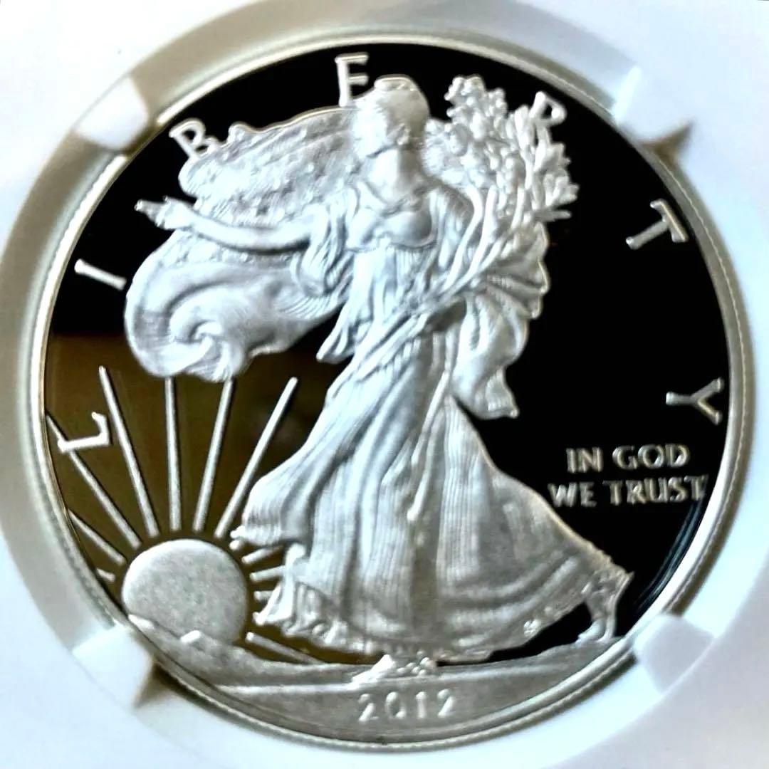 NGC最高鑑定★2012年アメリカ1ドル シルバーイーグル銀貨★PF70UCER