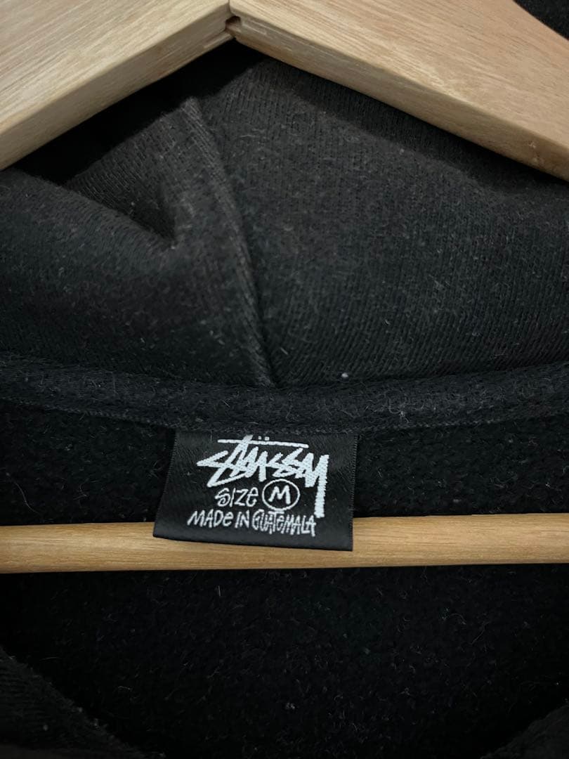 Stussy ブラック ジップアップパーカー M