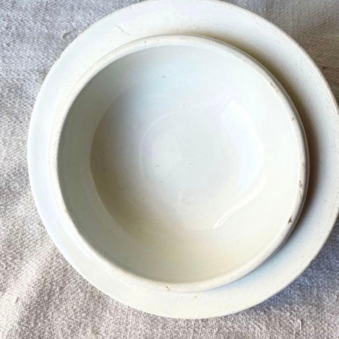 クレイユモントロー 花柄ブイヨンボウル スーピエール　フランスアンティーク