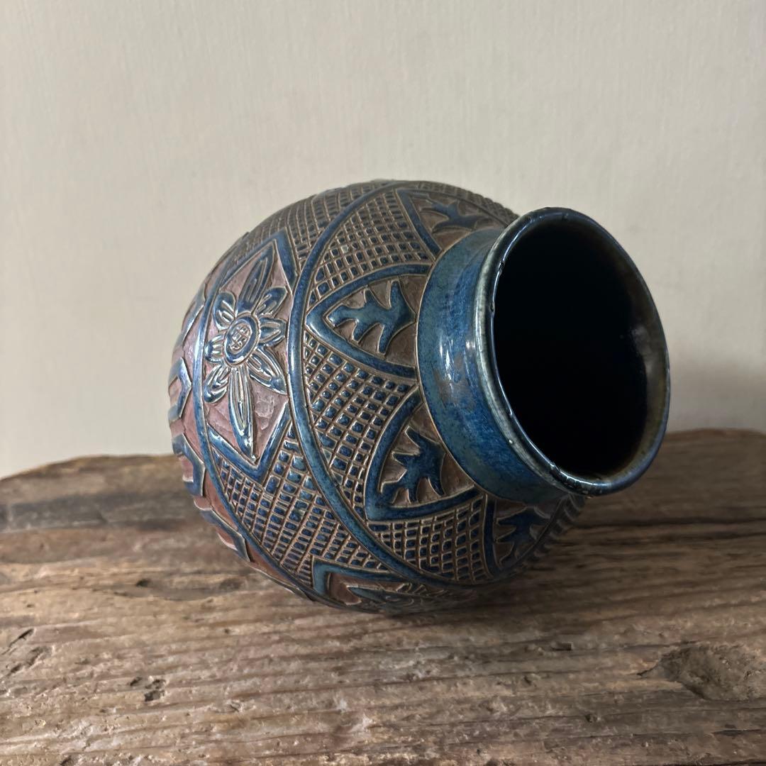 琉球　古典焼　小壺　④ 壺屋焼　やちむん　古民芸　アンティーク　骨董　検:李朝.