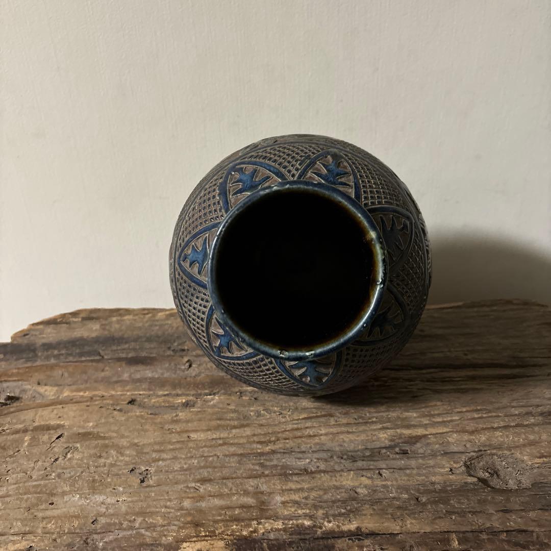 琉球　古典焼　小壺　④ 壺屋焼　やちむん　古民芸　アンティーク　骨董　検:李朝.