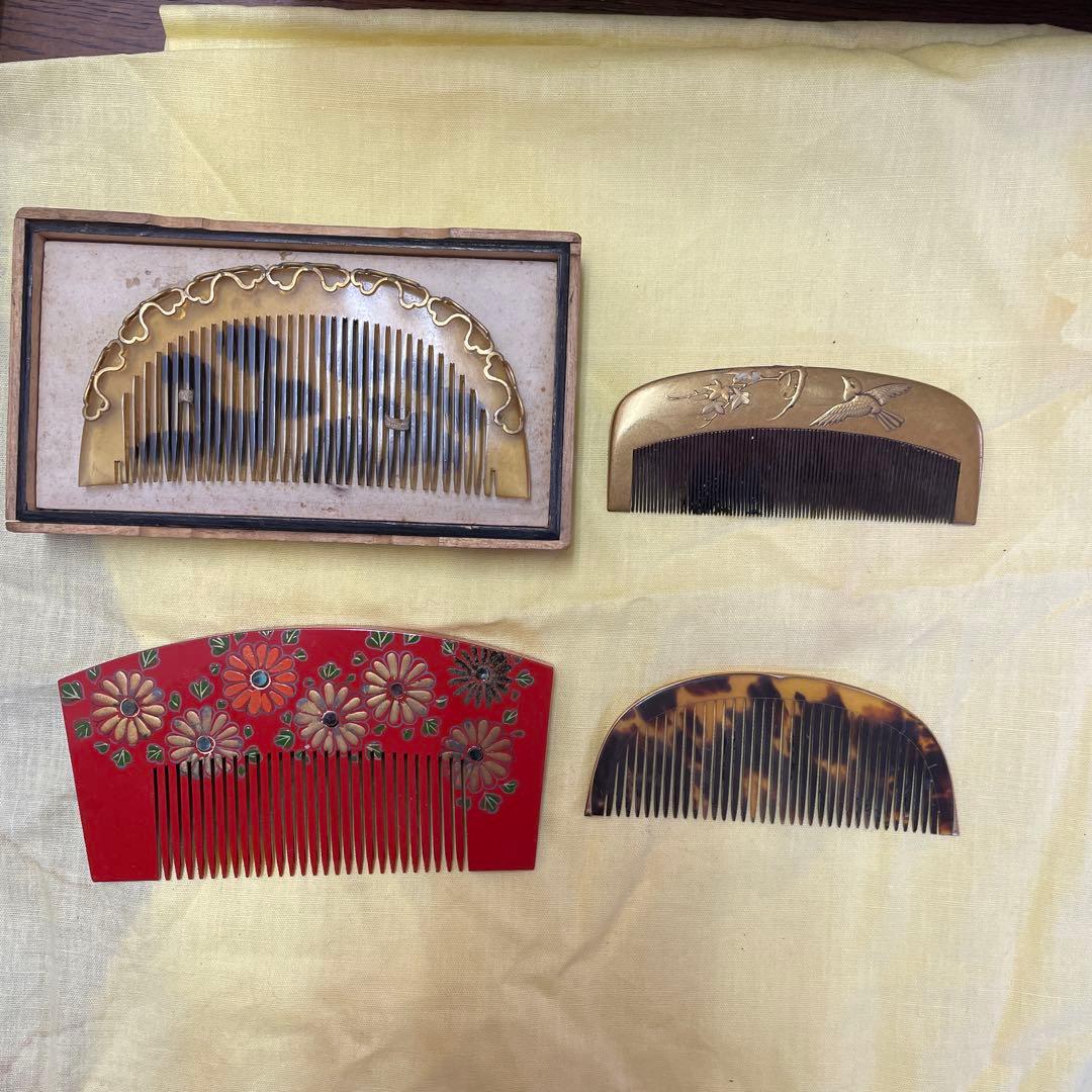 幕末明治　櫛４枚
