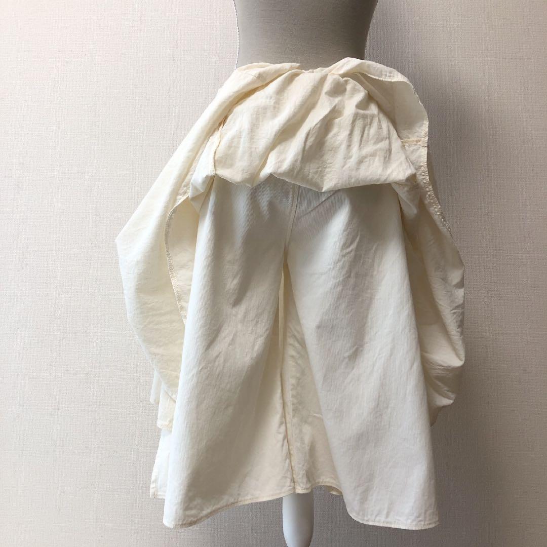 未使用タグ付★KAPITAL★コーデュロイ×麻スレキフリルパンツ★きなり★1