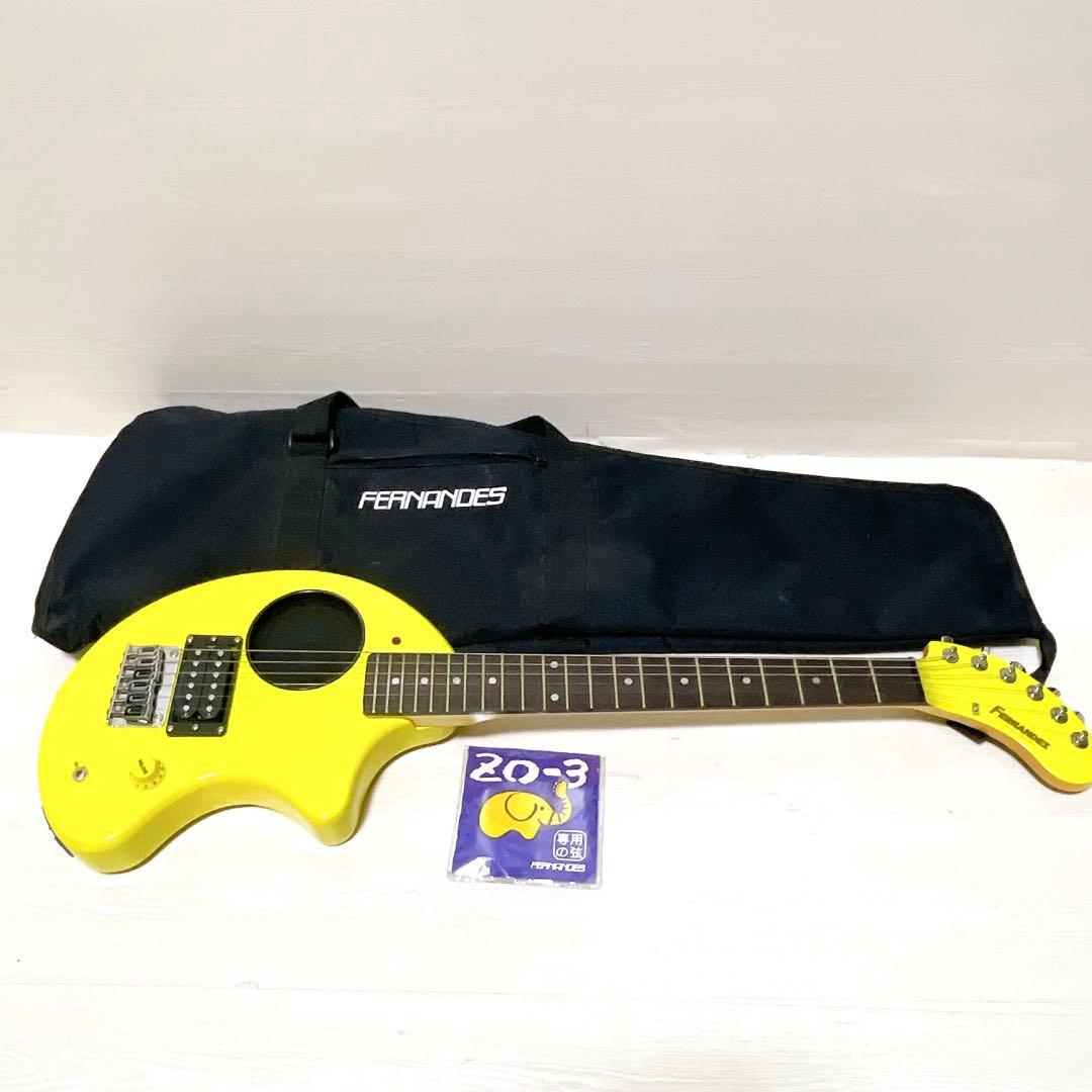 【ケース 交換弦付】 フェルナンデス zo-3 エレキギター アンプ内蔵 黄色