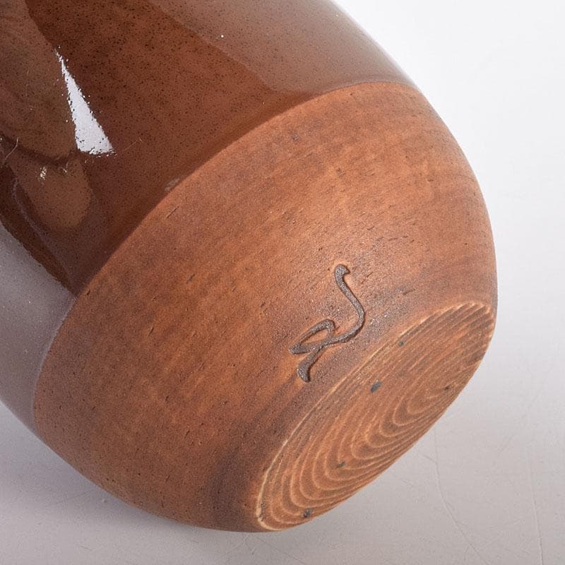 茶道具　加藤唐三郎造　古瀬戸　肩衝茶入　仕覆付　共箱　V　6978