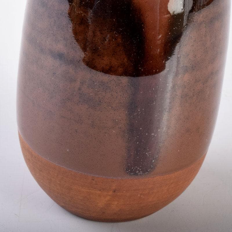 茶道具　加藤唐三郎造　古瀬戸　肩衝茶入　仕覆付　共箱　V　6978