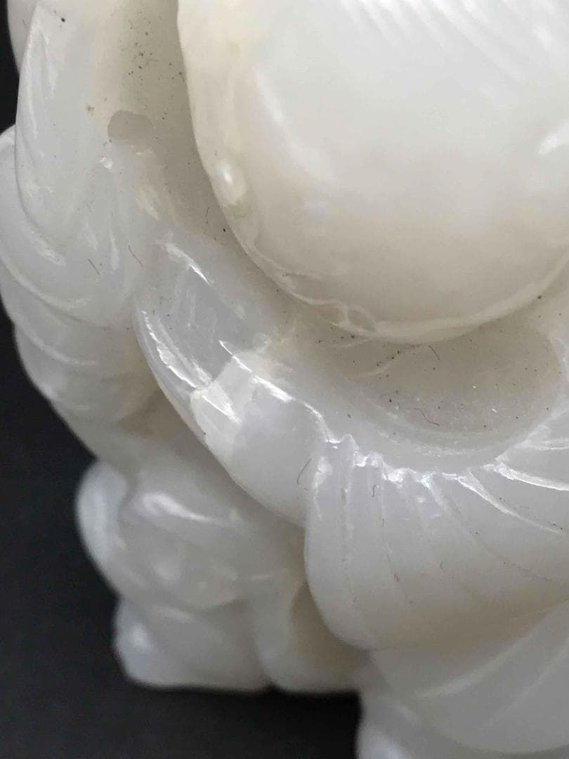 清乾隆時代　和田玉　童子佩　純和田玉彫り　古玉石　白玉　時代物　賞物(F-4)