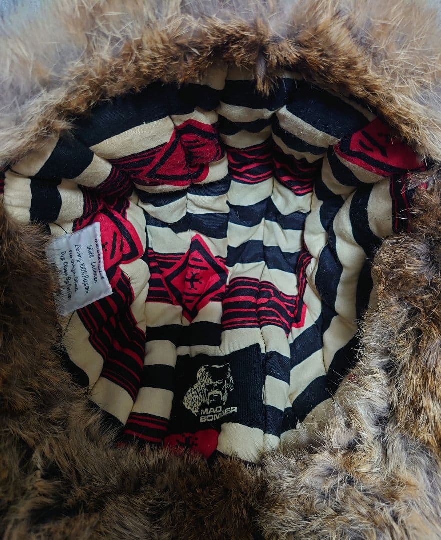 MAD BOMBER マッドボンバー 本革フライトキャップ ラビットファー