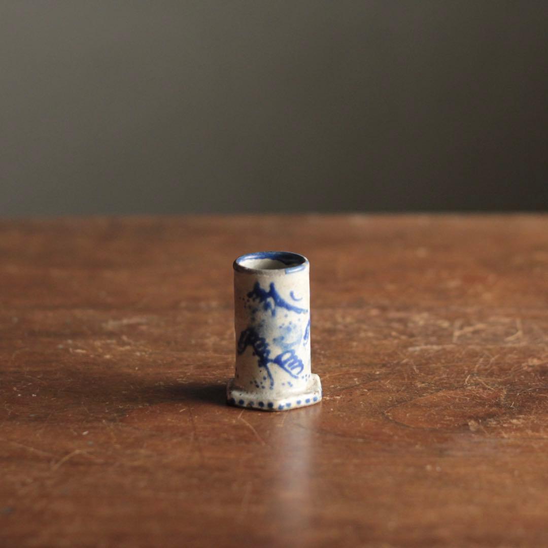 京阿蘭陀 筒盃 酒器 古美術 古道具 アンティーク