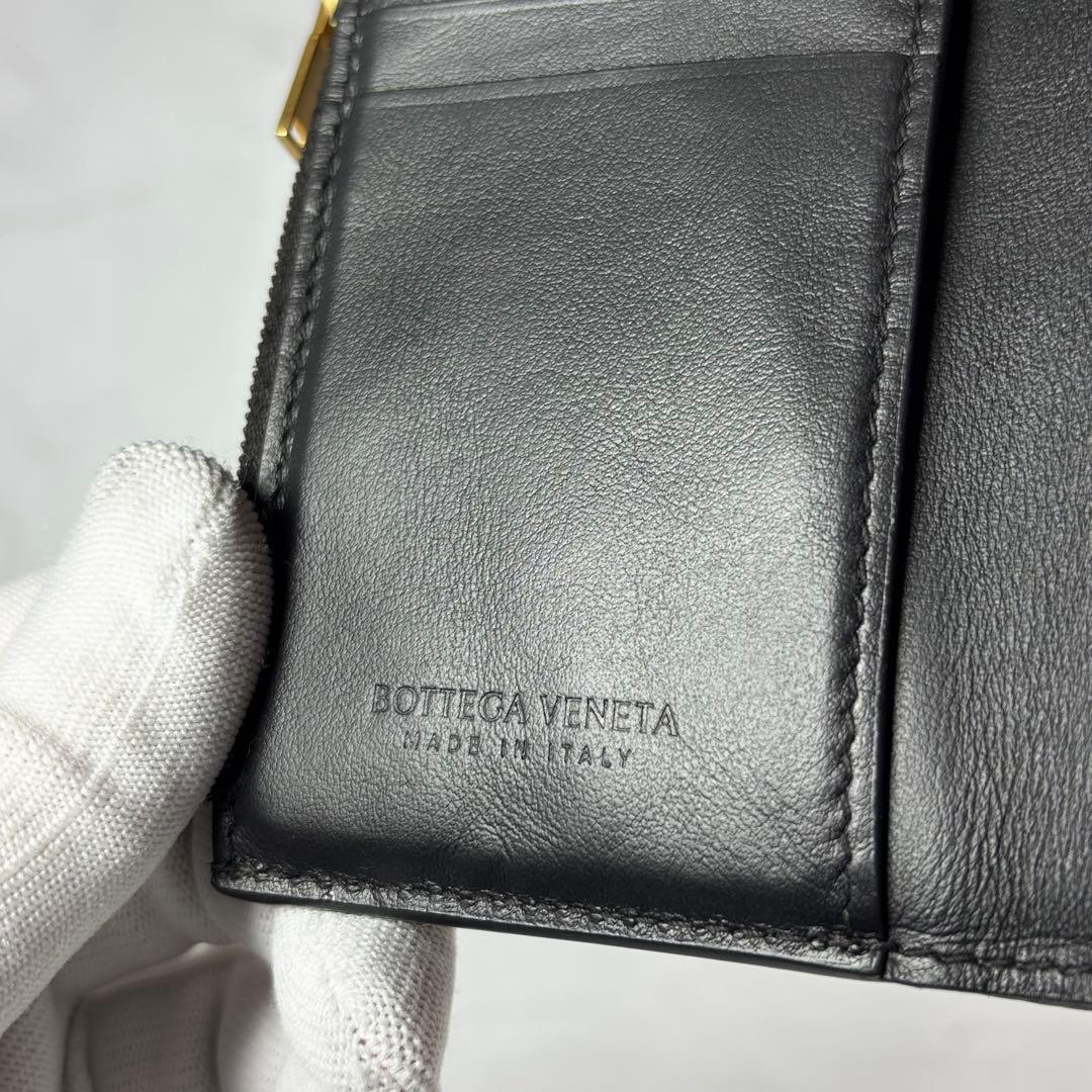 BOTTEGA VENETA ブラック 3つ折り 財布 カセット