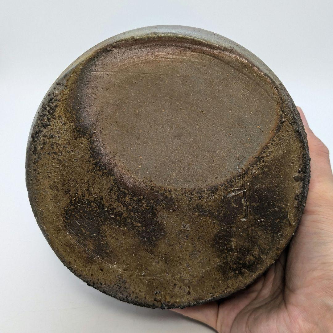 山下譲治 備前焼 窯変灰被り水指 共箱 水差し 茶道具 茶器 抹茶 食器