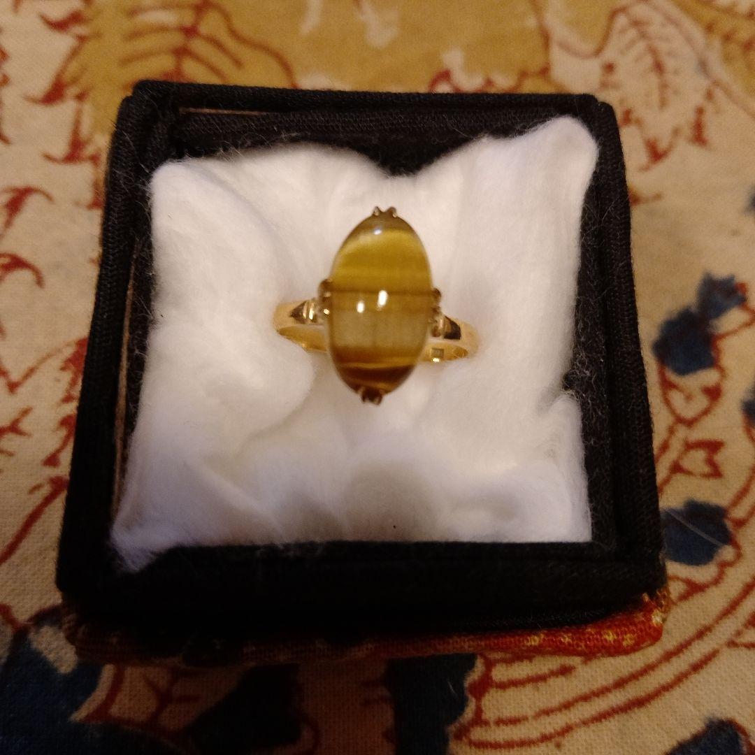 キャッツアイゴールドリング