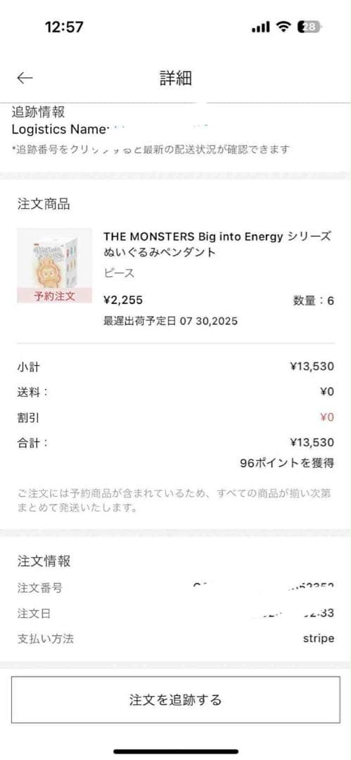 【正規品・未開封品】 LABUBU Big into Energy 6箱 ラブブ