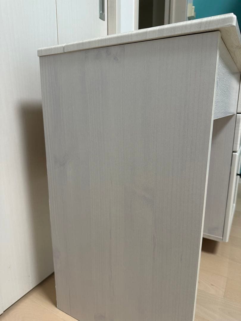 ホワイト ドレッサー ミラー付き コンパクト