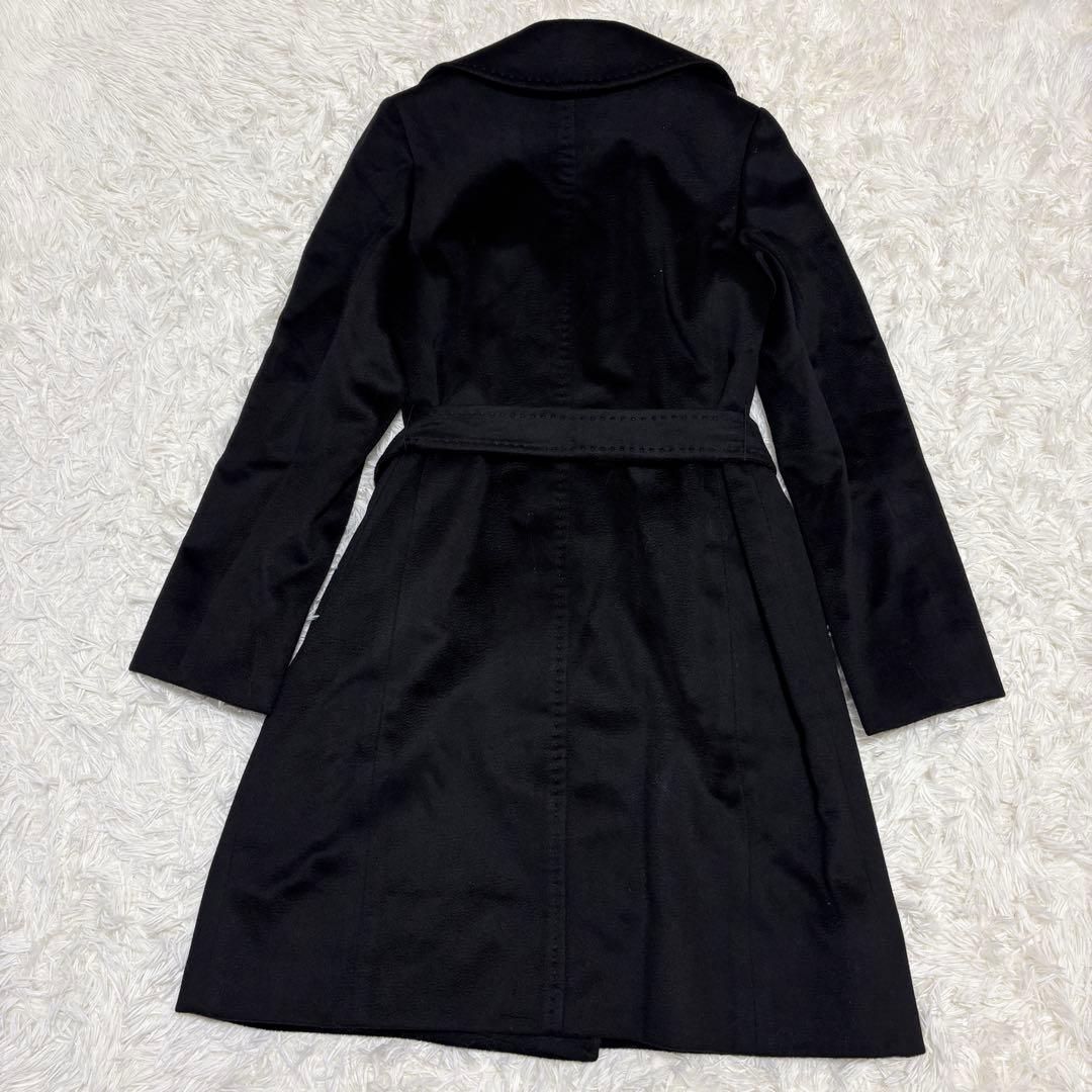 【未使用級】 アクアスキュータム レオパード カシミヤ100% チェスターコート