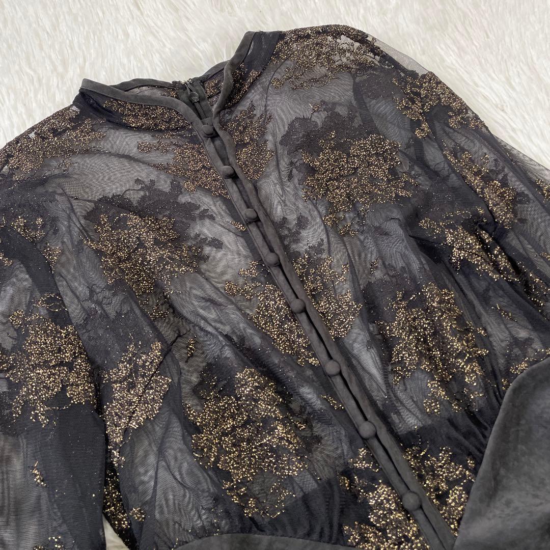 【美品】Ameri FLOWER LACE DRESS インナーキャミ欠品 M