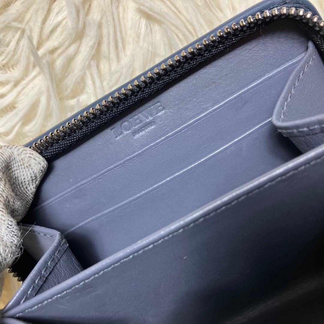 【良品】 LOEWE アナグラム ケース カードケース ラウンドジップ