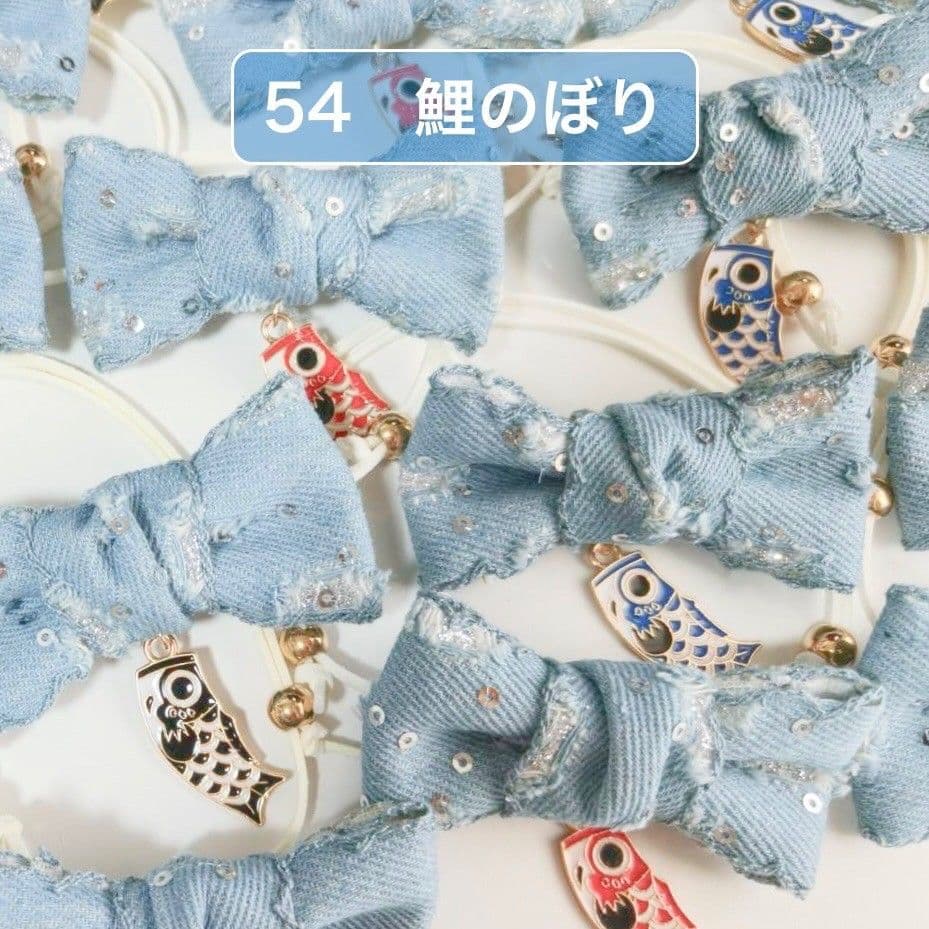 ペット用　トリミングチョーカー　1月　白くま　雪の結晶　リボン　シロクマ