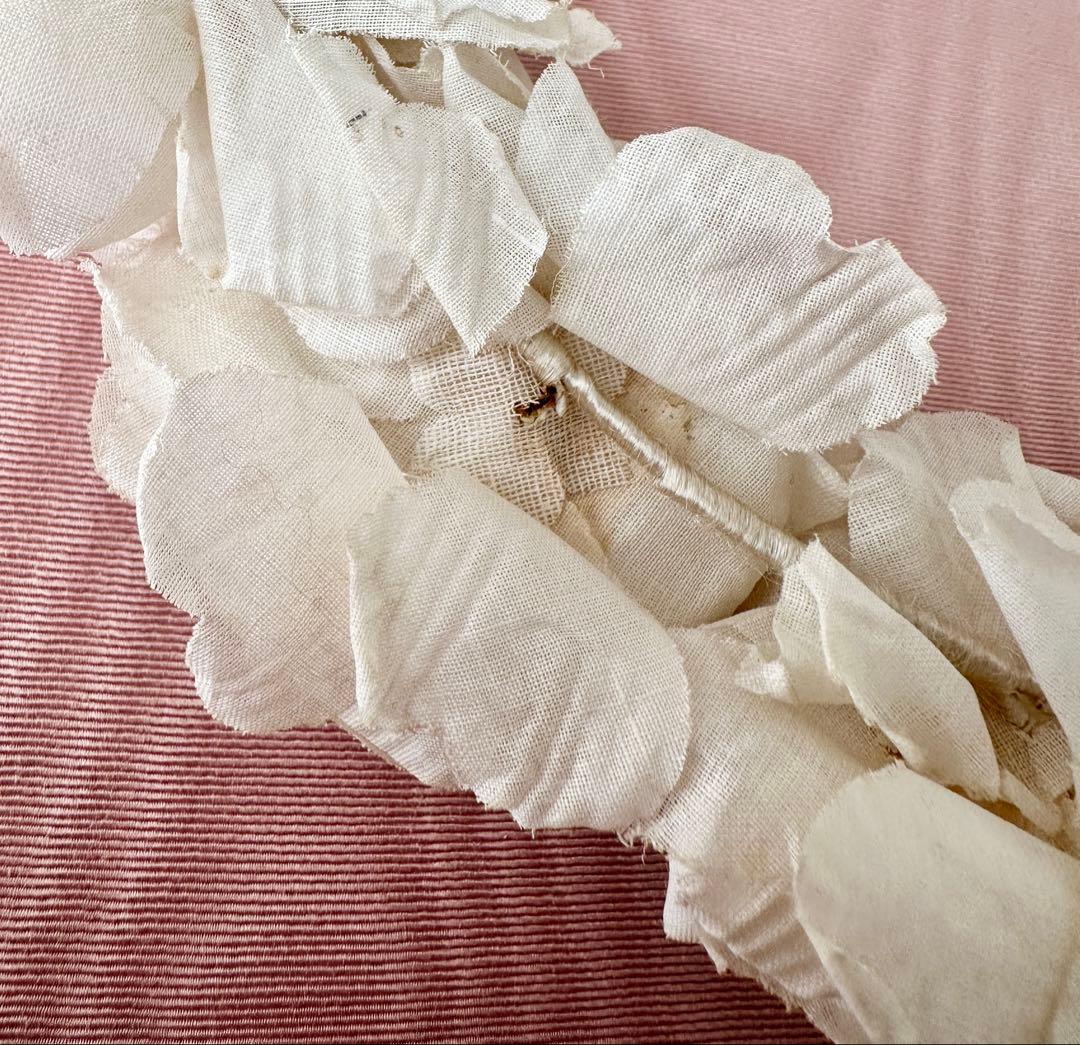 アンティーク　シルク布花ティアラ　花冠　グローブドマリエ