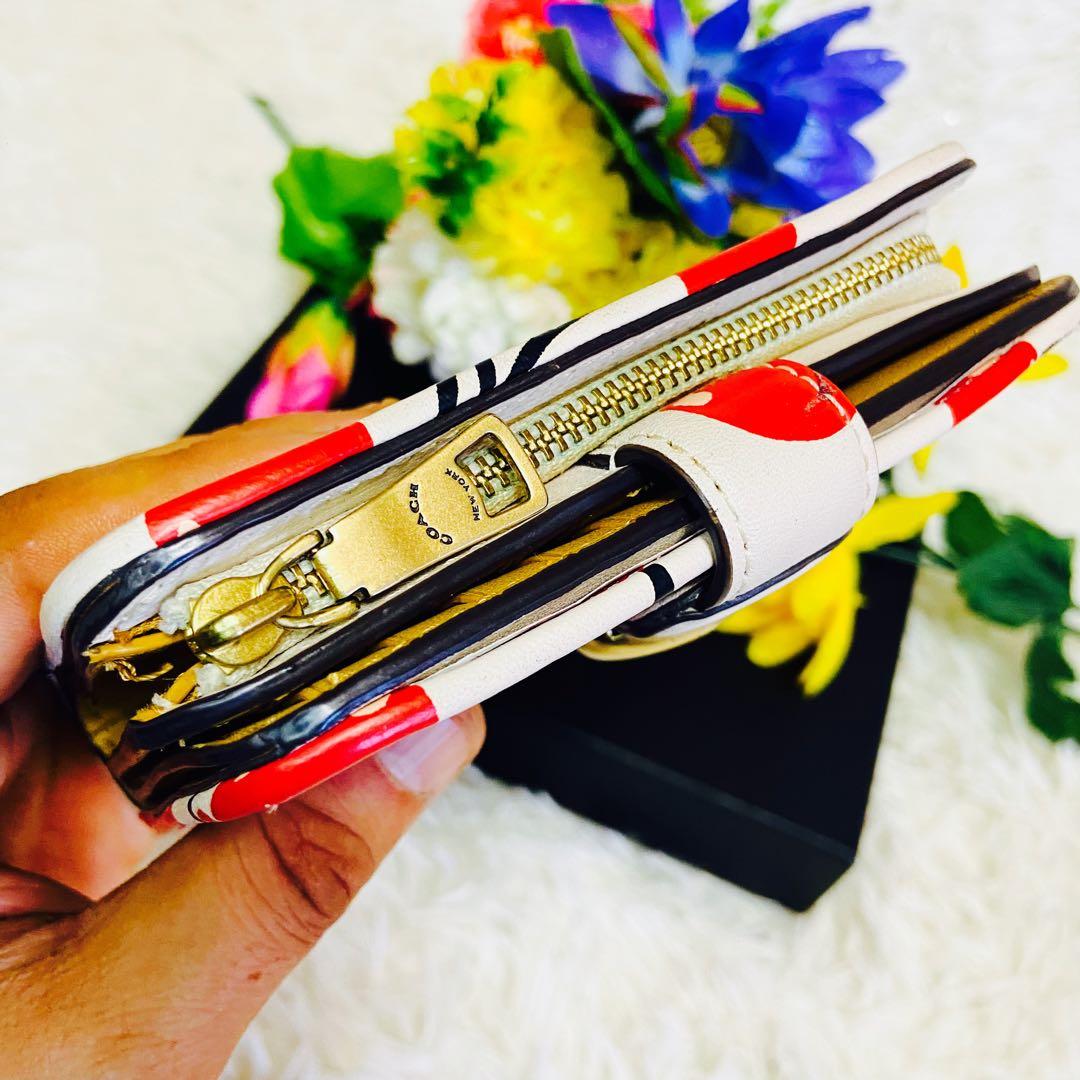 COACH✨コーチ✨財布✨チェリー✨タビー✨ウォレット✨ラメ✨さくらんぼ✨本革