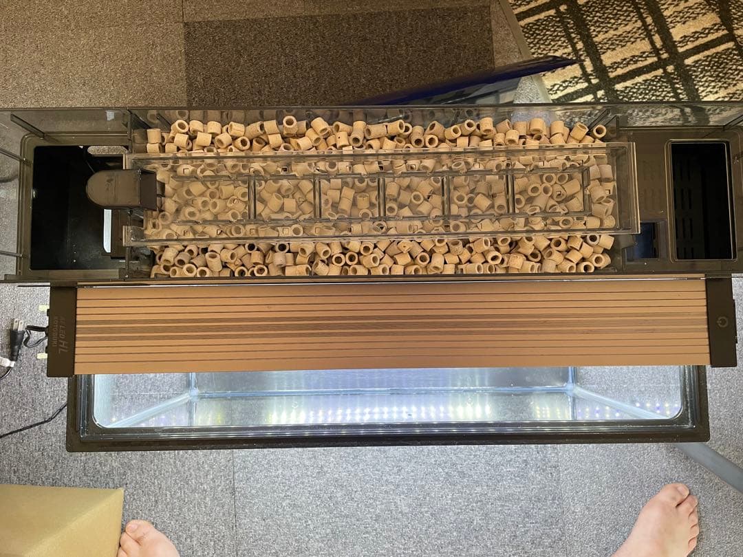 ジェックス水槽　MARINA 600 BKS 上部フィルターセット2層式