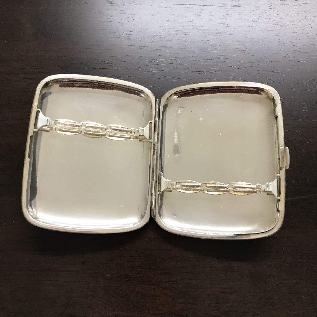 純銀 シガレットケース 菊紋