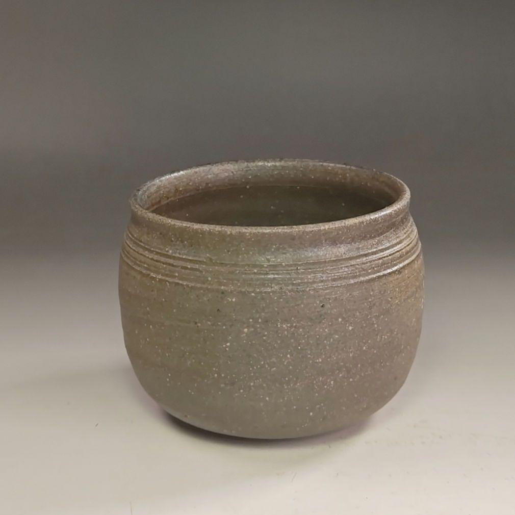 ウ284 健水『珠洲　燻べ焼　共箱』こぼし　茶受け　茶道具