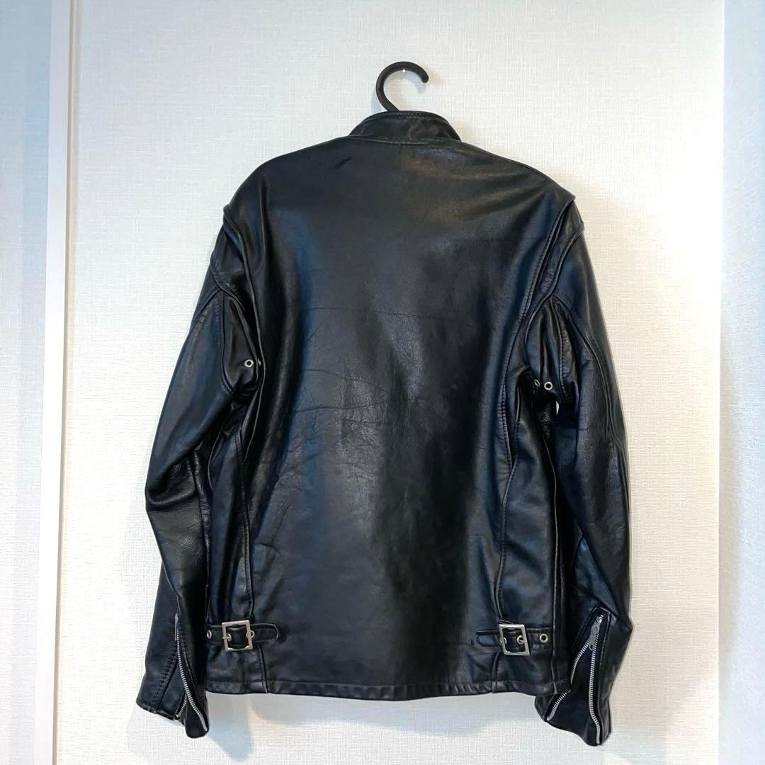 【難あり】schott シングルライダース 641 ブラック 本革 34