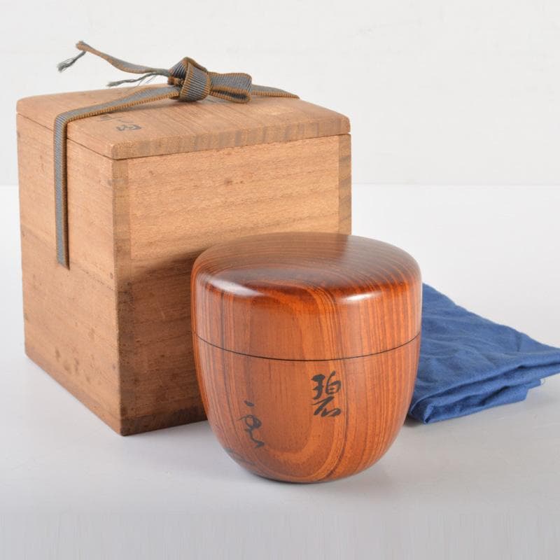 茶道具　古材　棗　花押あり　書付箱　V　6247