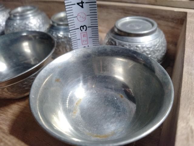 八幡製鉄株式会社　マルエス　満三十◯◯　読めないです　錫　酒器セット