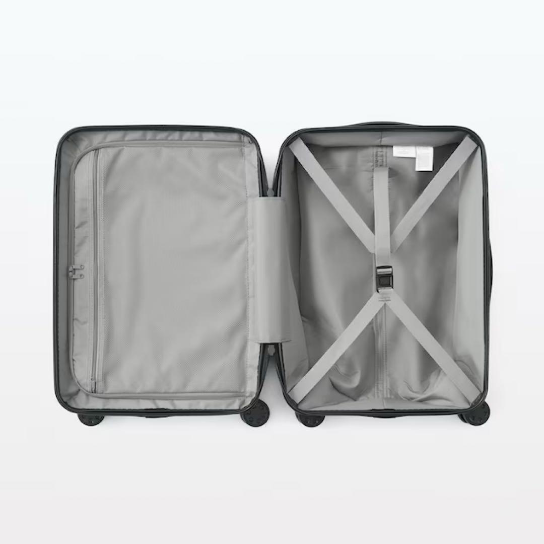 バーを自由に調節できる　ハードキャリーケース（３６Ｌ）ベージュ　無印良品